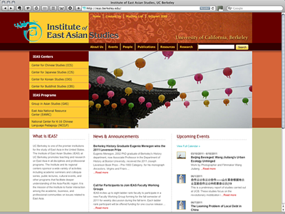 The Institute of East Asian Studies (IEAS) website